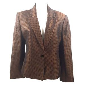 Carlisle women’s jacket brown silk/wool size 16